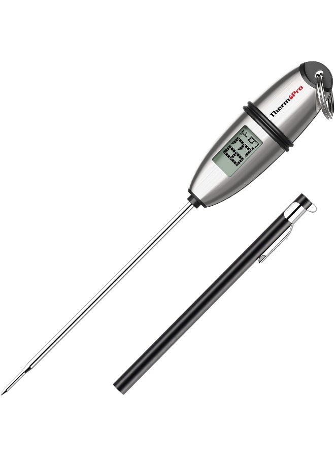 ThermoPro TP02S Digital Food Thermometer for Cooking Bread Baking Sourdough Liquids, Meat Thermometer Digital with Super Long Probe for Grill Kitchen BBQ Oil Milk Yogurt Candy Making Accessory Digital - Image 1
