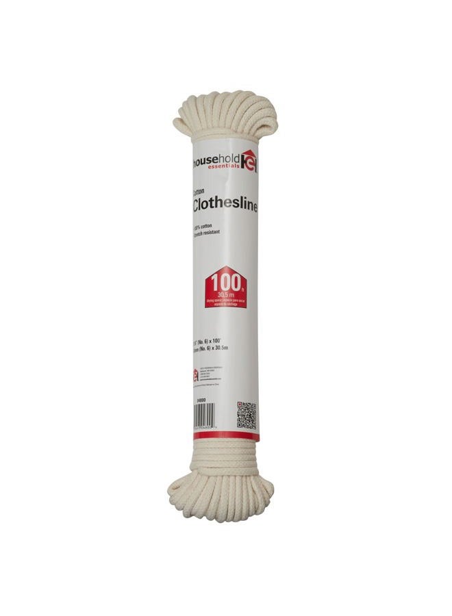 Household Essentials 04800 All-Purpose Cotton Clothesline Rope | 100 Ft Length | 3/16-Inch Dia - Image 4