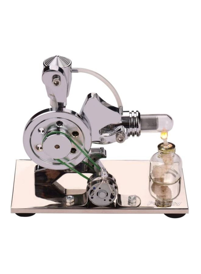 NIBEMINENT Hot Air Stirling Engine Motor Model Building Kit Silver/Rose Gold - Image 1