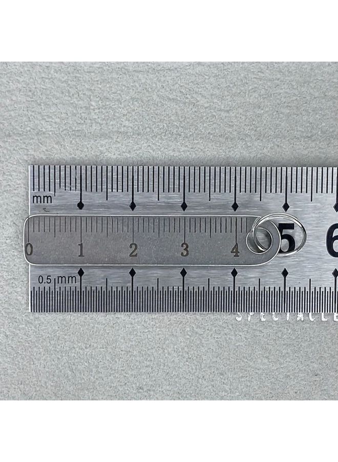1 Ruler Counter With Keychain Portable Stainless Steel Mini Measuring Tool For Office School Art Projects - Image 4