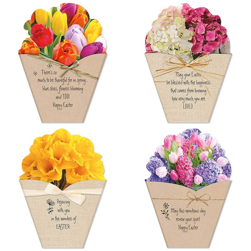 Current Easter Egg Basket Value Greeting Card Set - Value Pack of 8 Cards for Kids & Adults With White Envelopes, 1 Design Prints, Large 5" x 7" Greetings - Image 2