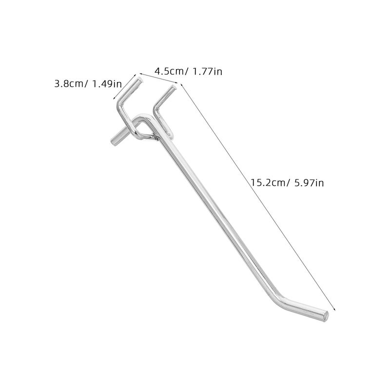 Heavy Duty Metal Pegboard Hooks 12pcs 3 2 15cm For 6mm Hole Pegboard Garage Workshop - Image 3