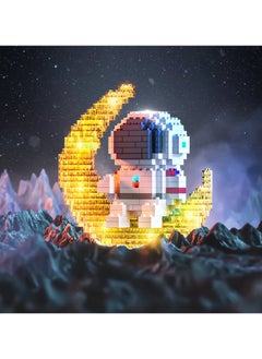 Excefore Astronaut Mini Building Blocks, Micro Blocks Cool Small Toys with Led Lighting Kit, Astronaut Micro Block Model Set Gift for Kids or Adults, Space Toy Puzzle Assembling Toys (368 PCS)  - Image 1