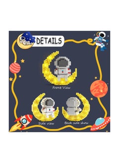 Excefore Astronaut Mini Building Blocks, Micro Blocks Cool Small Toys with Led Lighting Kit, Astronaut Micro Block Model Set Gift for Kids or Adults, Space Toy Puzzle Assembling Toys (368 PCS)  - Image 4