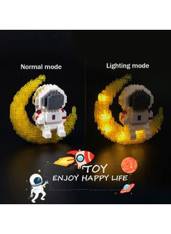 Excefore Astronaut Mini Building Blocks, Micro Blocks Cool Small Toys with Led Lighting Kit, Astronaut Micro Block Model Set Gift for Kids or Adults, Space Toy Puzzle Assembling Toys (368 PCS)  - Image 3
