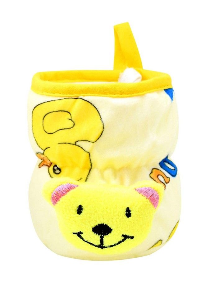The Little Lookers - Soft Plush Stretchable Baby Feeding Bottle Cover With Easy To Hold Strap ; Cute Animated Overall Print Pack Of 3 (Multicolor Wide Neck 125Ml 4Oz) - Image 1