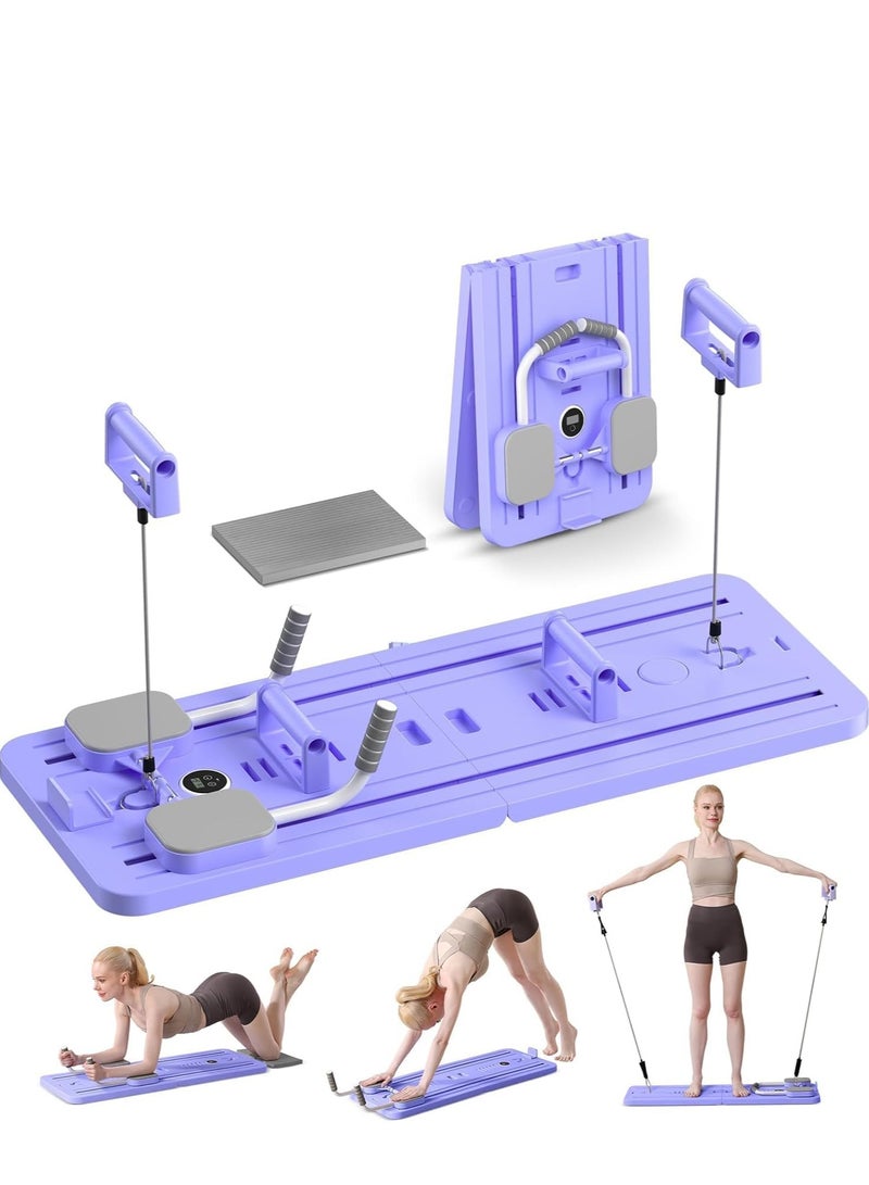 Y&D Portable Pilates Reformer Machine for Home Gym - Auto-Rebound Pilates Board with Abdominal Core Trainer & Full Body Workout | Professional Pilates Equipment for Men/Women  - Image 1