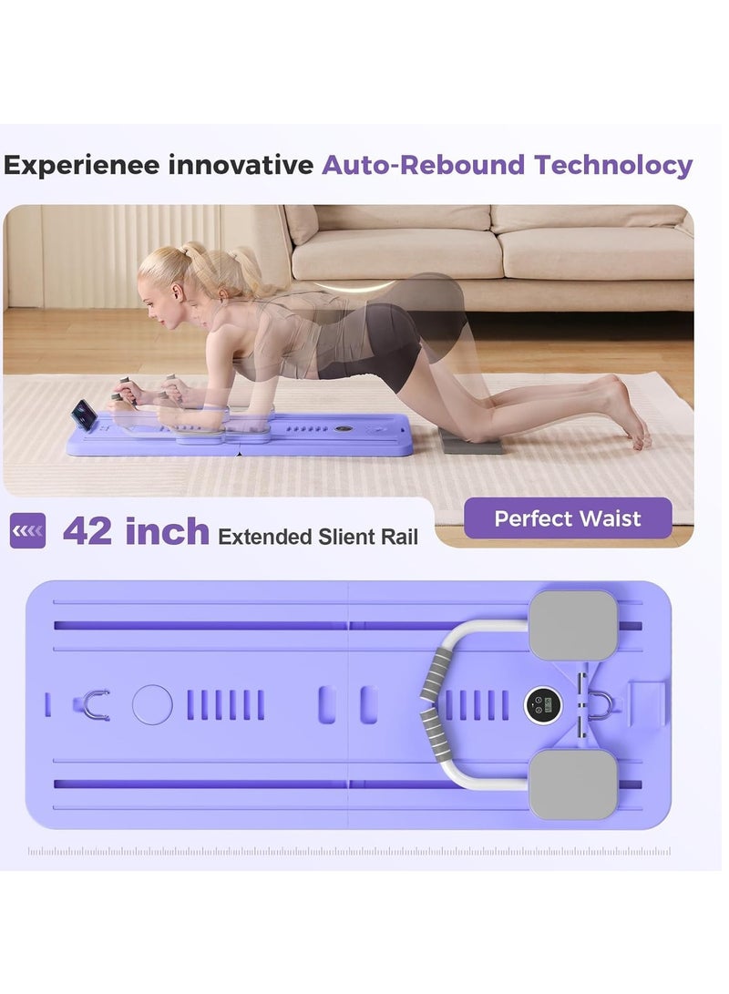 Y&D Portable Pilates Reformer Machine for Home Gym - Auto-Rebound Pilates Board with Abdominal Core Trainer & Full Body Workout | Professional Pilates Equipment for Men/Women  - Image 5