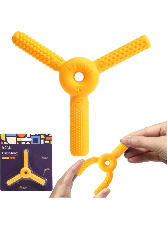 Special Supplies - Special Supplies FLUXY Oral Motor Tool Therapy Sensory Motor Aid with 3 Unique Textures Orange - Image 1