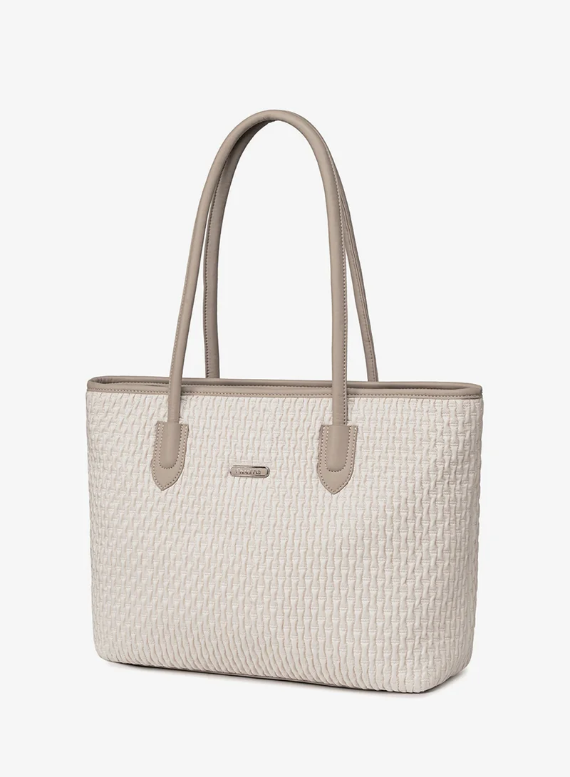Chantria Premium Lightweight Tote Bag for Women Water Resistant Multifunctional Hand Bag with Separate Laptop and Tablet Compartment, CB00800-OFF WHITE