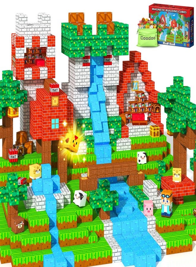Coodoo 150 PCS Magnetic Blocks Toddler Toys, Magnetic Tiles Building Toys Blocks Forest Set for Kids Aged 3+, STEM Sensory Outdoor Toys Birthday Gifts Classroom Must Haves for Toddler Boys Girls 3 4 5 6 7 8 - Image 1