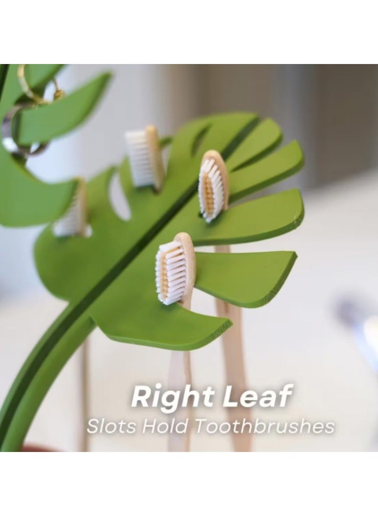 مفرش نبات المونستيرا، زينة على شكل مفرش نبات المونستيرا، زينة ثلاثية الأبعاد، تخزين عملي - Image 4