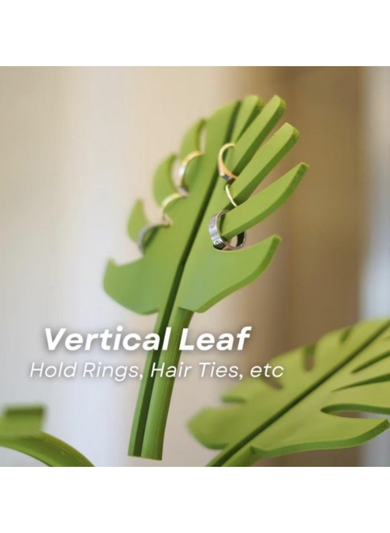 مفرش نبات المونستيرا، زينة على شكل مفرش نبات المونستيرا، زينة ثلاثية الأبعاد، تخزين عملي - Image 3