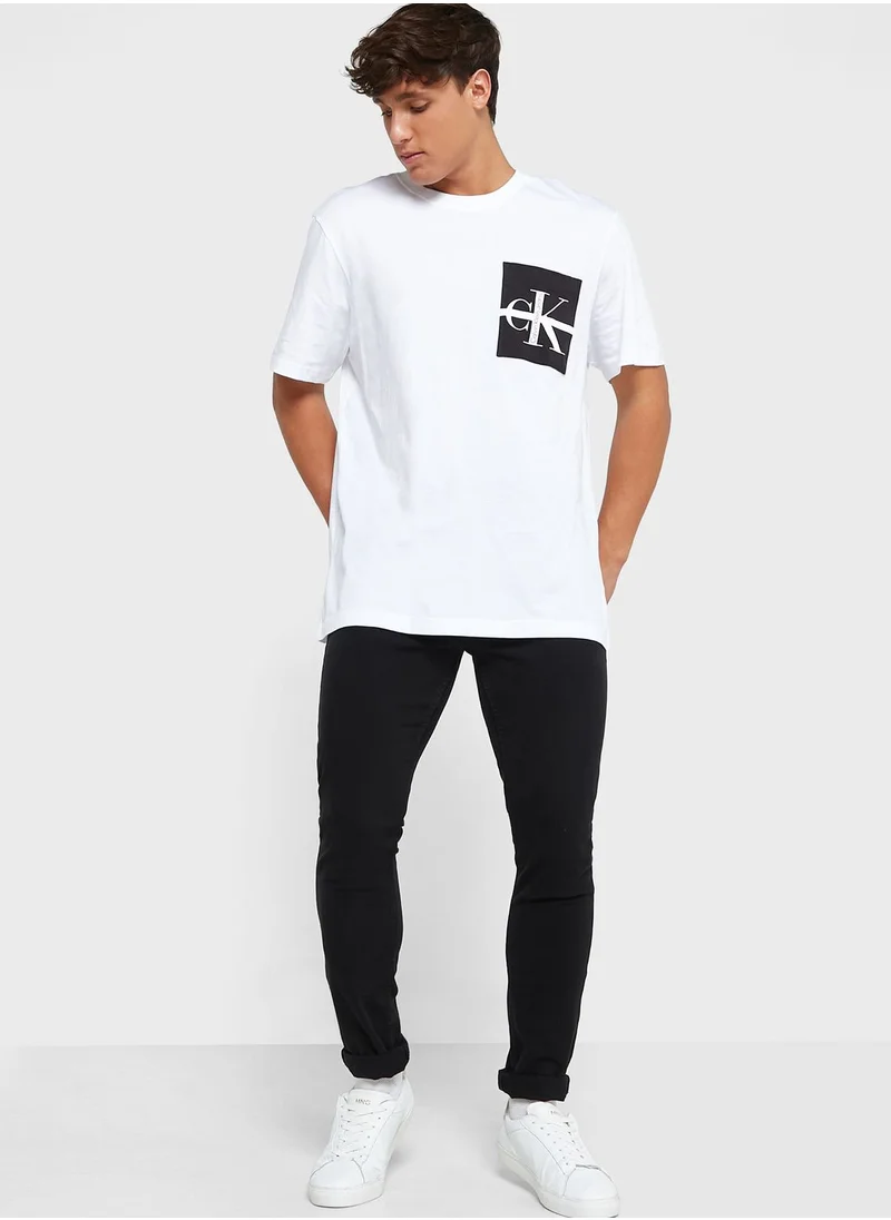 Calvin Klein Jeans Colour Block Crew Neck T-Shirt