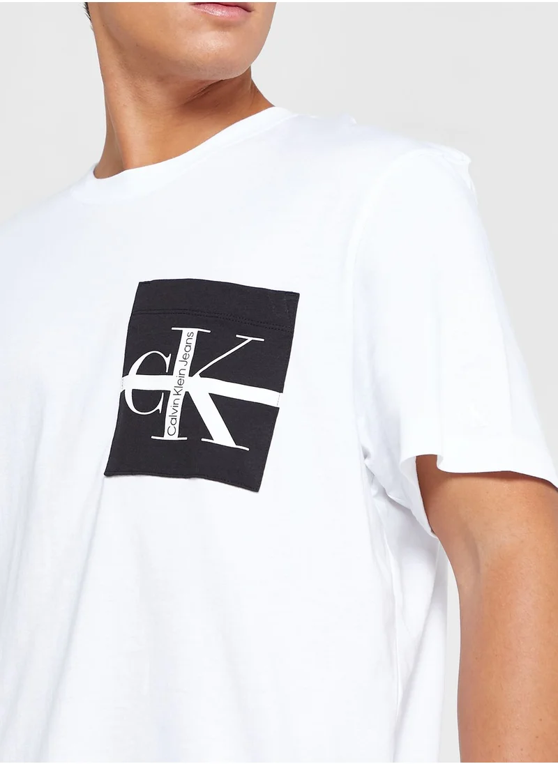 Calvin Klein Jeans Colour Block Crew Neck T-Shirt