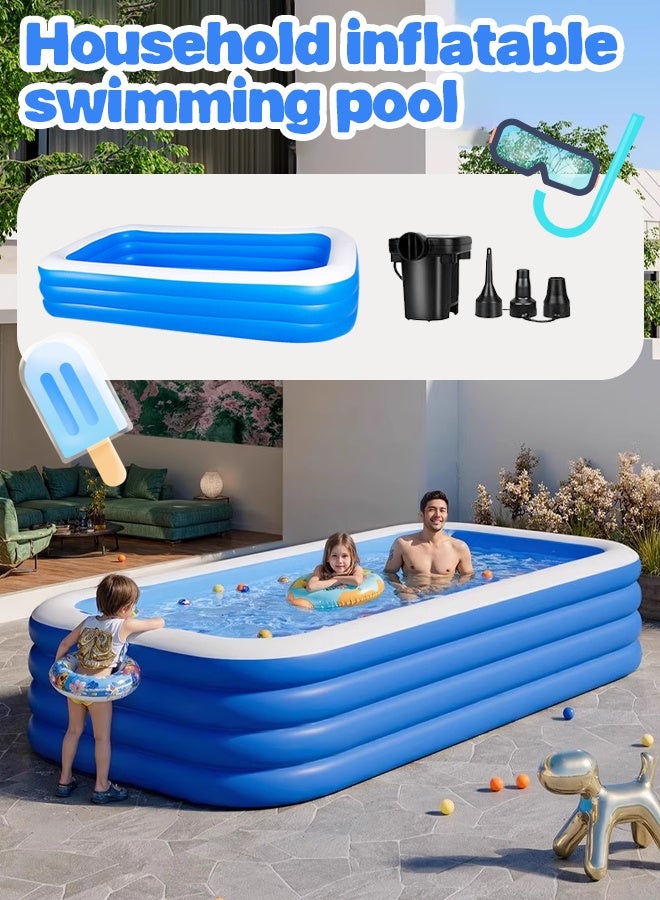 Inflatable swimming pools: perfect for kids, backyard use, with a comfy floor; pools or indoor ball pits; ideal for summer water parties.  - Image 1