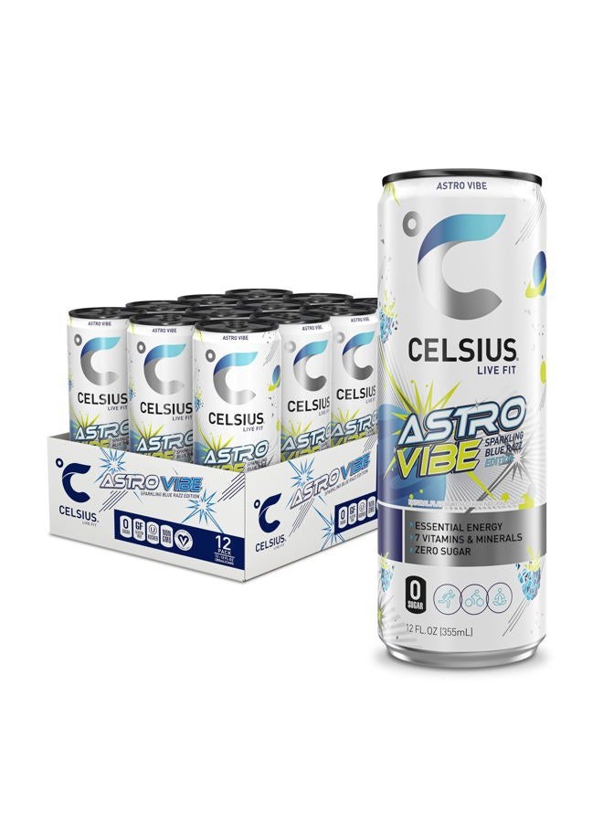 CELSIUS Sparkling Astro Vibe, Functional Essential Energy Drink 12 Fl Oz (Pack of 12) - Image 1