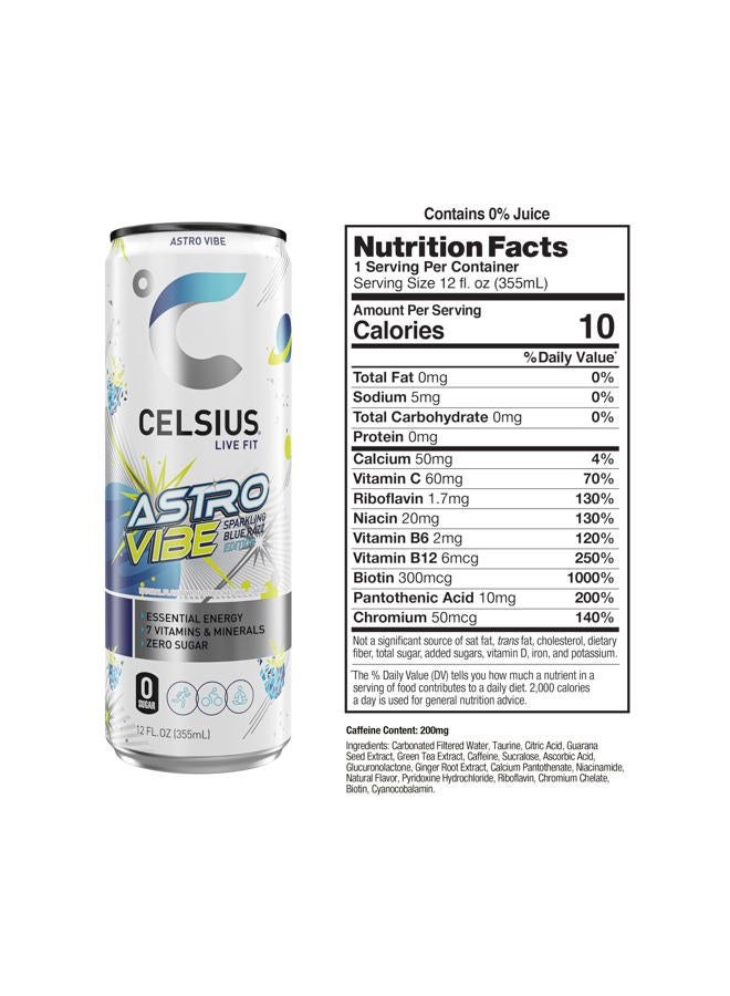 CELSIUS Sparkling Astro Vibe, Functional Essential Energy Drink 12 Fl Oz (Pack of 12) - Image 3