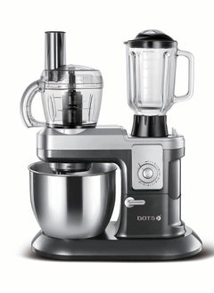 3-In-1 Mixer with Food Processor and Blender - Black & silver