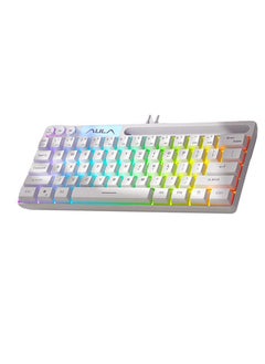 AULA 61-Key Wired Mechanical Keyboard, Lightweight Design with RGB Lighting, Perfect for Desktop Computers & Laptops  - Image 1