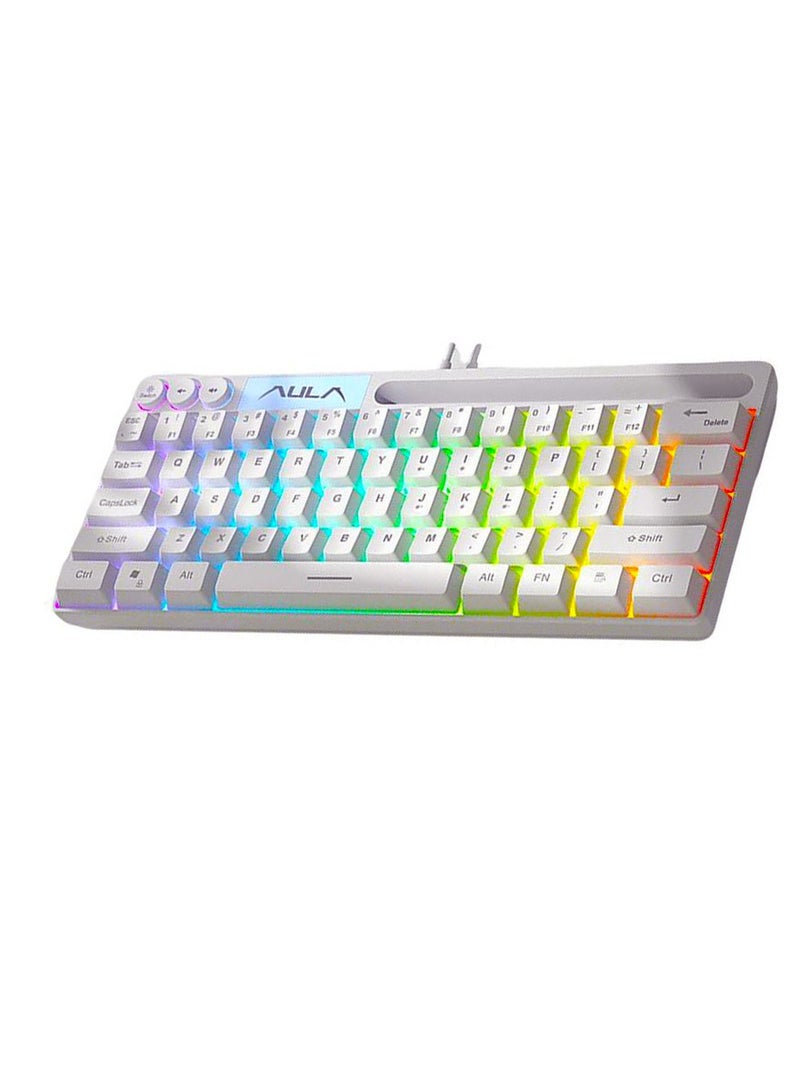 AULA 61-Key Wired Mechanical Keyboard, Lightweight Design with RGB Lighting, Perfect for Desktop Computers & Laptops  - Image 1