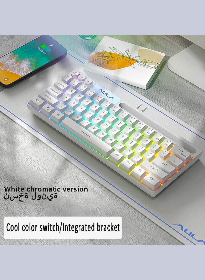 AULA 61-Key Wired Mechanical Keyboard, Lightweight Design with RGB Lighting, Perfect for Desktop Computers & Laptops  - Image 2