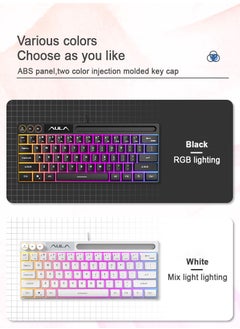 AULA 61-Key Wired Mechanical Keyboard, Lightweight Design with RGB Lighting, Perfect for Desktop Computers & Laptops  - Image 4