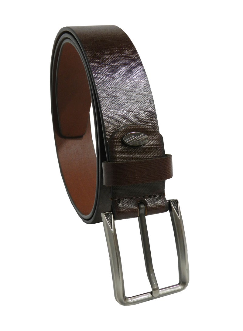 LAVERI LEATHER GENUINE LEATHER 35MM FORMAL AND CASUAL BROWN BELT FOR MENS - Image 4