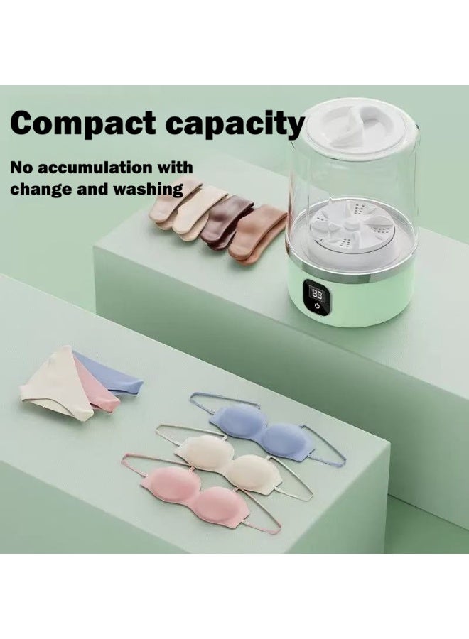 الغسالة اللاسلكية الصغيرة للملابس الداخلية - جهاز تنظيف كهربائي محمول ومضغوط للبناطيل والصنادل مع طريقتين غسيل، عمر بطارية طويل ومذبذب رباعي الأبعاد - Image 3