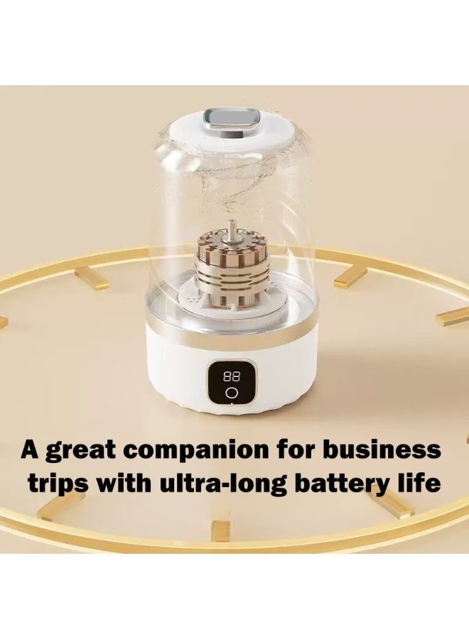 الغسالة اللاسلكية الصغيرة للملابس الداخلية - جهاز تنظيف كهربائي محمول ومضغوط للبناطيل والصنادل مع طريقتين غسيل، عمر بطارية طويل ومذبذب رباعي الأبعاد - Image 4