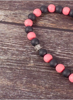 The Black Pearl Accessories Black & Blush Pink Alabaster Stone Prayer Bead of 33 Beads  - Image 2