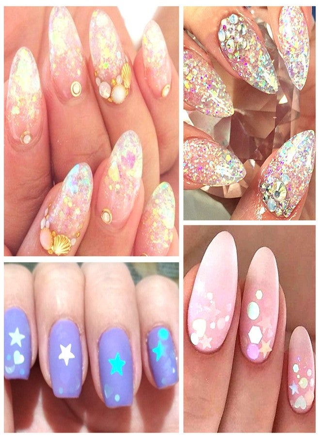 HUDA GIRL 3D Nail Charms Nail Art Kit for Women - Empathetic Nail Art Jewels Mix Shapes, Stones for Decoration, Nail Studs, Broken Glass Paper, Perfect for Girls' Creative Nail Designs - Image 4