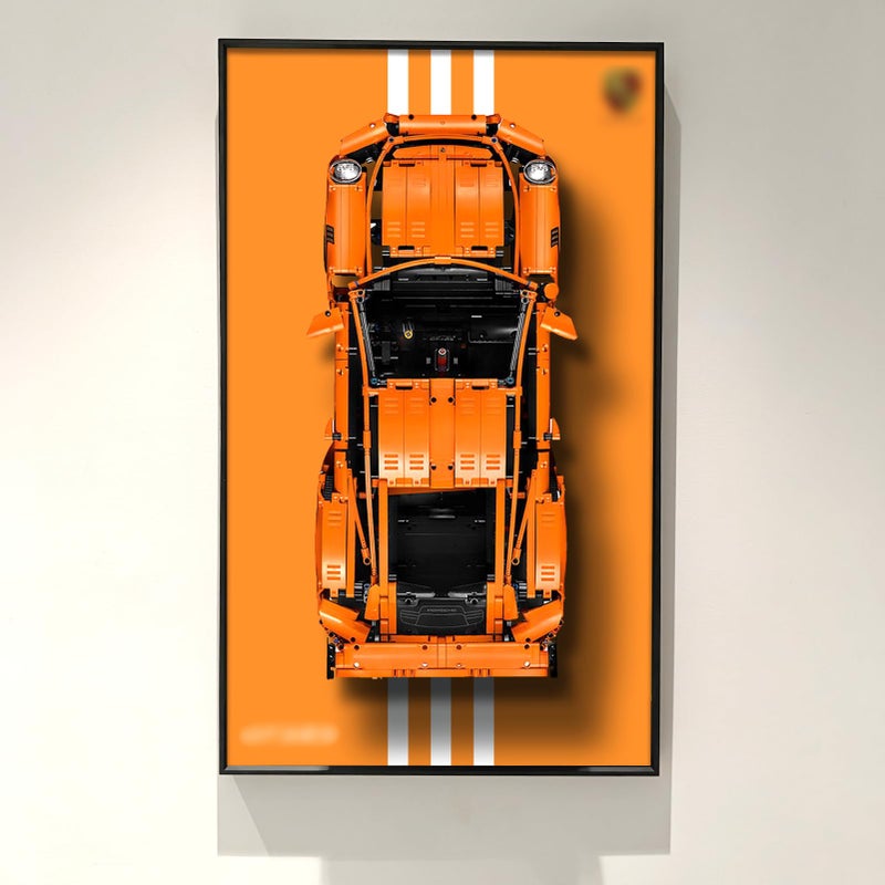 WETCEAOM Display Wallboard Compatible with Lego Technic McLaren P1 42172 Car Display Frame for Wall Gift Ideas Compatible with Lego Car Wall Mount Display Only Wall Frame - Image 2