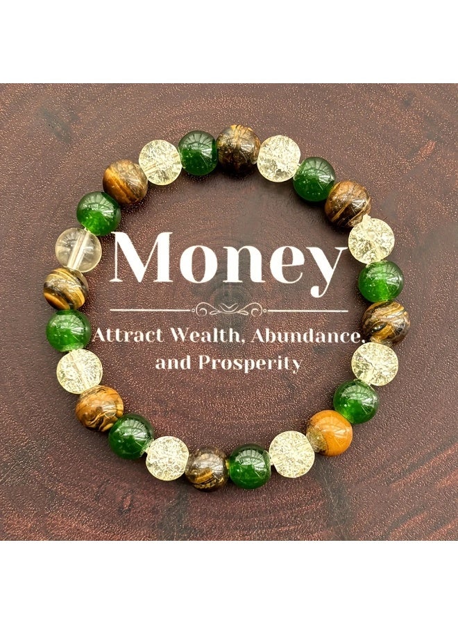 Goolsky 1pc/Prosperity And Abundance Natural Stone Tiger Eye Stone Handmade Women Stretch Bracelet Encourage Success Personal Strength Jewelry Gift - Image 5