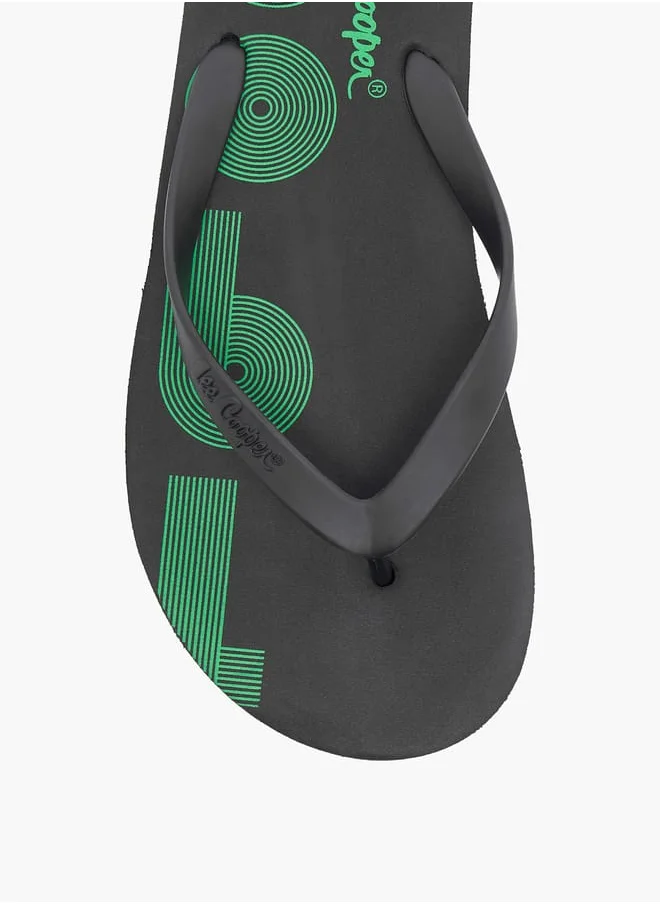 لي كوبر Mens Printed Thong Slippers