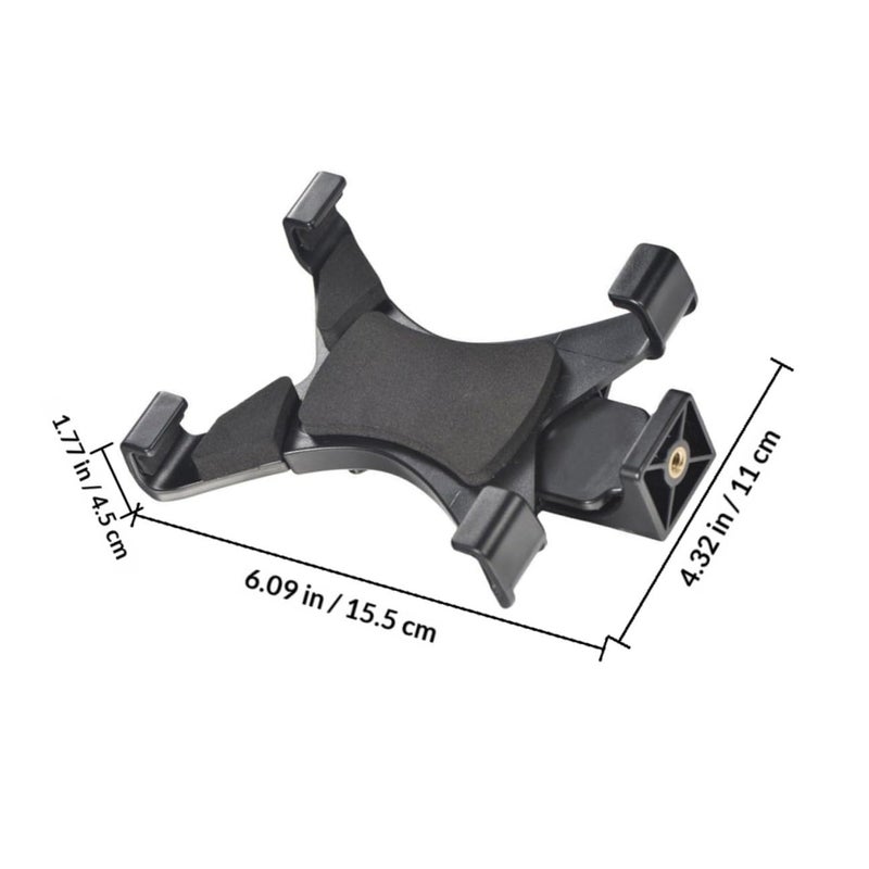 Adjustable Tablet Tripod Stand With Clamp Base For Live Streaming Outdoor Use Black - Image 3