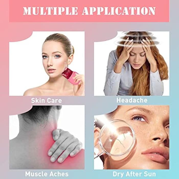 VANALIA Ice Roller and Gua Sha Set for Face, Eyes and Neck - Skin Care Beauty Tools to Brighten Skin and Enhance Natural Glow (Pink) - Image 4