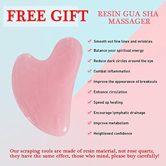 VANALIA Ice Roller and Gua Sha Set for Face, Eyes and Neck - Skin Care Beauty Tools to Brighten Skin and Enhance Natural Glow (Pink) - Image 2