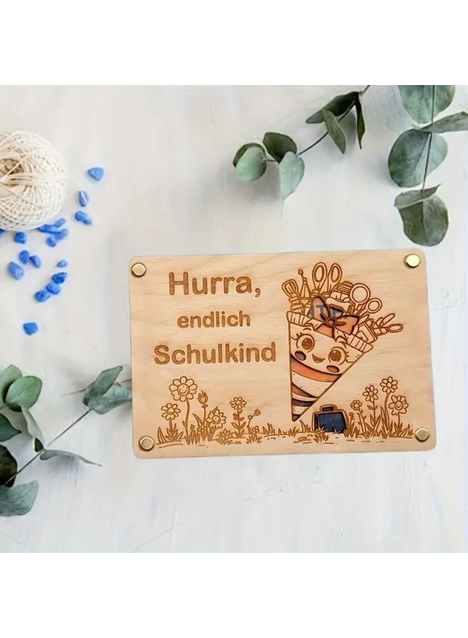 بطاقة ألمانية كلاسيكية للعيد الأول للمدرسة موسم العودة إلى المدرسة ستايل B هدية تذكارية - Image 3