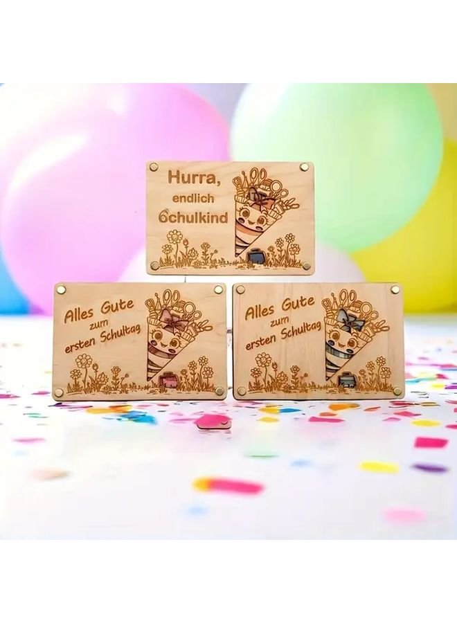 بطاقة ألمانية كلاسيكية للعيد الأول للمدرسة موسم العودة إلى المدرسة ستايل B هدية تذكارية - Image 5