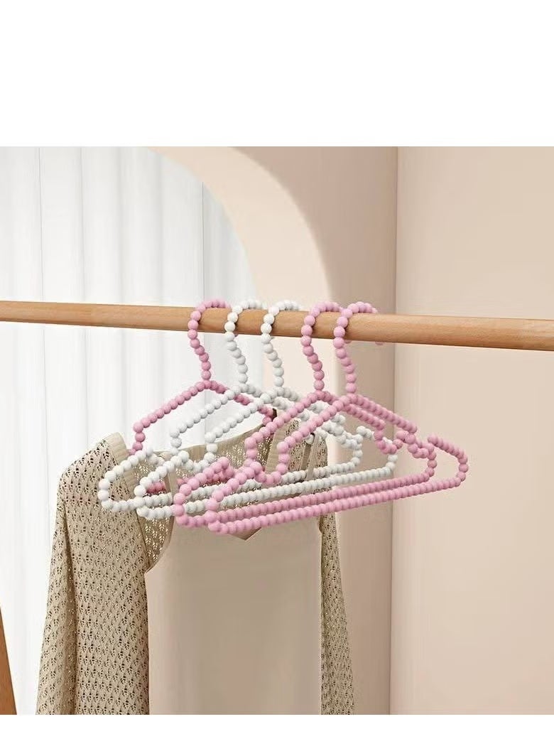 Luxury 3-piece plastic hanger set in pearl pink – elegant design for organizing clothes and a touch of sophistication that adds elegance to your wardrobe - Image 4