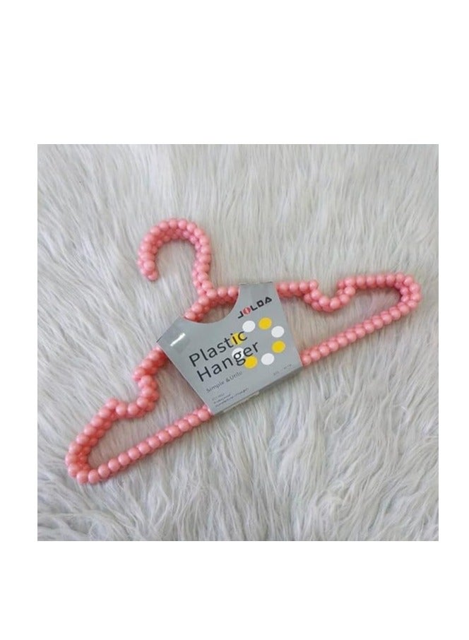 Luxury 3-piece plastic hanger set in pearl pink – elegant design for organizing clothes and a touch of sophistication that adds elegance to your wardrobe - Image 2