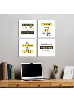 Paper Plane Design Paper Plane Design Synthetic Motivational Frame (20 cm x 20 cm x 6 cm, Set of 4)  - Image 1