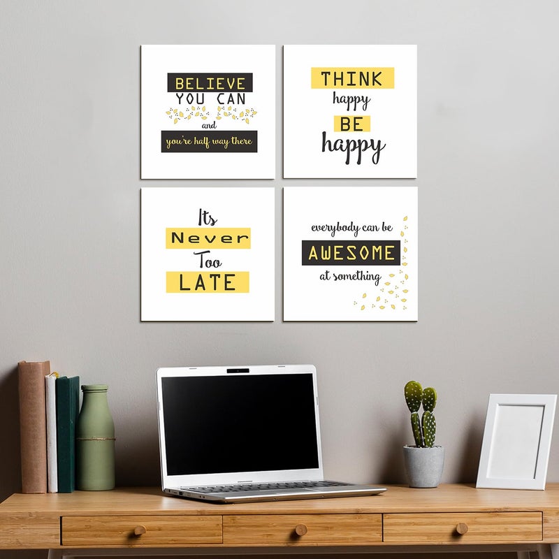 Paper Plane Design Synthetic Motivational Frame (20 cm x 20 cm x 6 cm, Set of 4) - Image 1