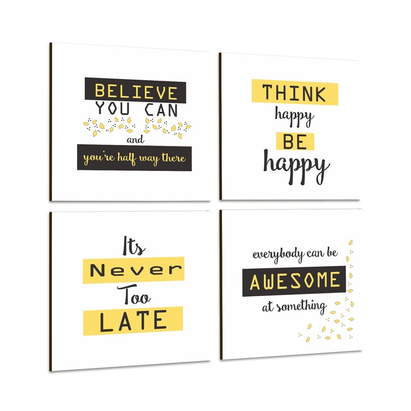 Paper Plane Design Synthetic Motivational Frame (20 cm x 20 cm x 6 cm, Set of 4) - Image 2