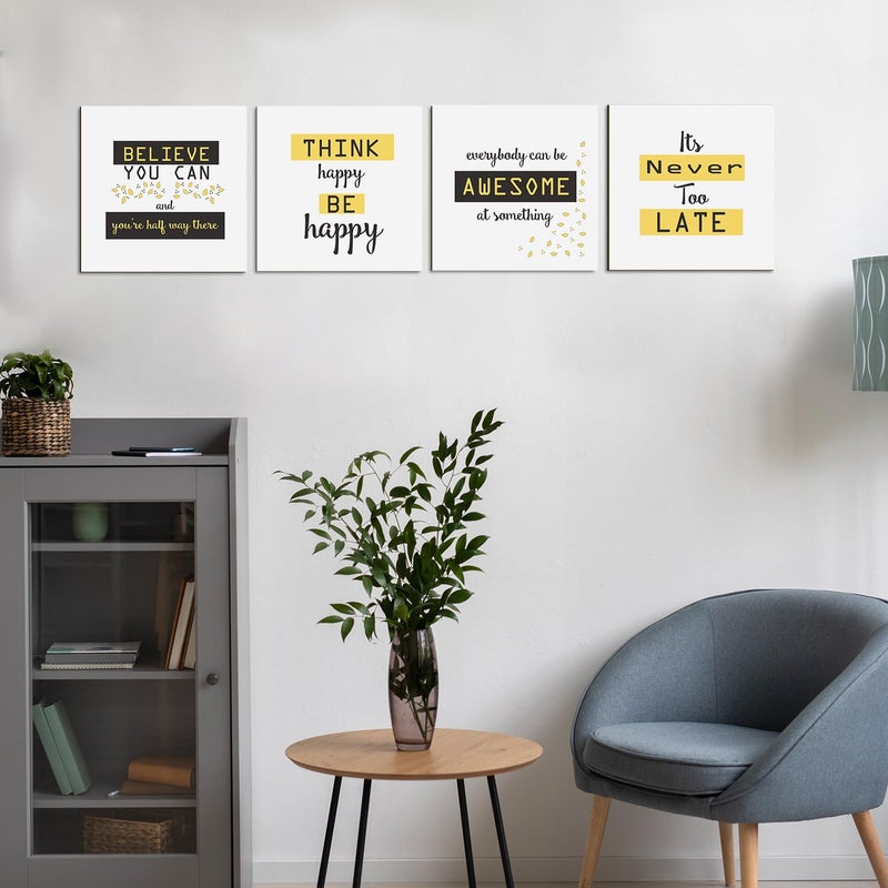 Paper Plane Design Synthetic Motivational Frame (20 cm x 20 cm x 6 cm, Set of 4) - Image 4