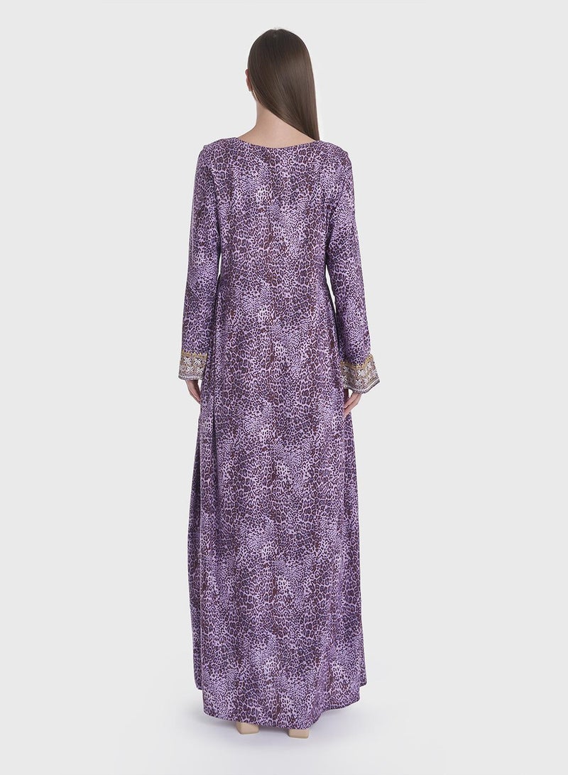 كشخة جلابية رايون بطبعة حيوانات - Image 2