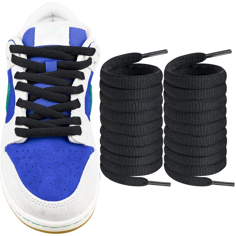Endoto Oval Shoelaces for Nike SB Dunk Low Pro Replacement Shoe Laces SneakerColorBlackSize50Inch - Image 2