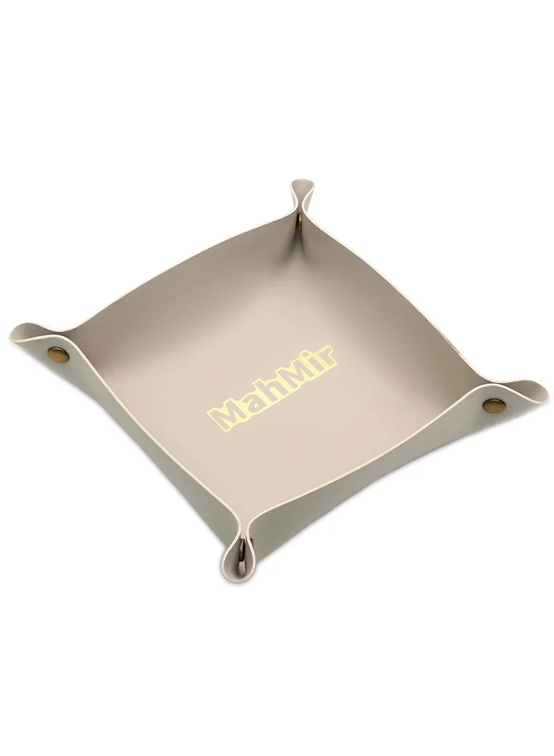 ماهمير ماهمير®صينية فاليت - صينية صغيرة وصغيرة الحجم | منظم للمكتب، بجانب السرير، مدخل المنزل | صينية خادم للمفاتيح والعملات المعدنية والقرطاسية والمجوهرات ( أذن البحر الرمادي)