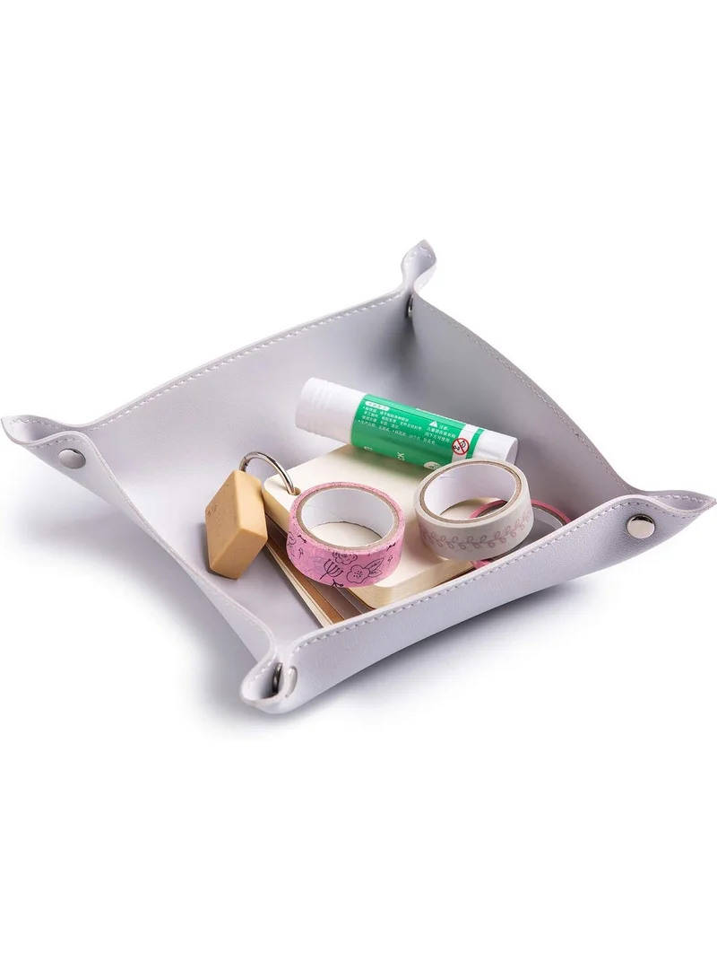 Mahmir Abalone Grey MahMir® Valet Tray - Small & Compact Catchall Tray | Desk, Bedside, Home Entrance Entryway Organizer | Valet Tray for Keys, Coins, Stationary, Jewelry Abalone Grey  | Best Price UAE